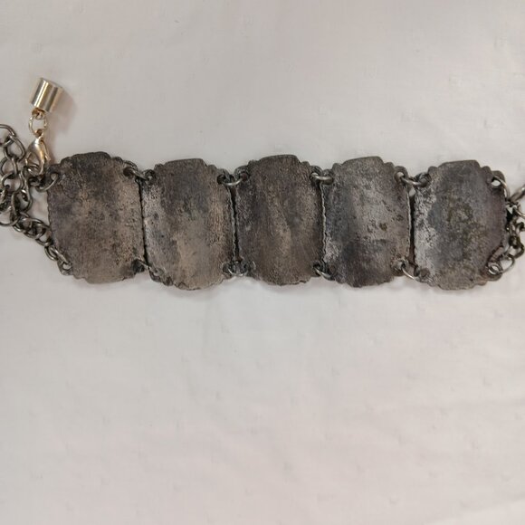 Silver Tone Brown Metallic Bracelet NWOT - Picture 9 of 11
